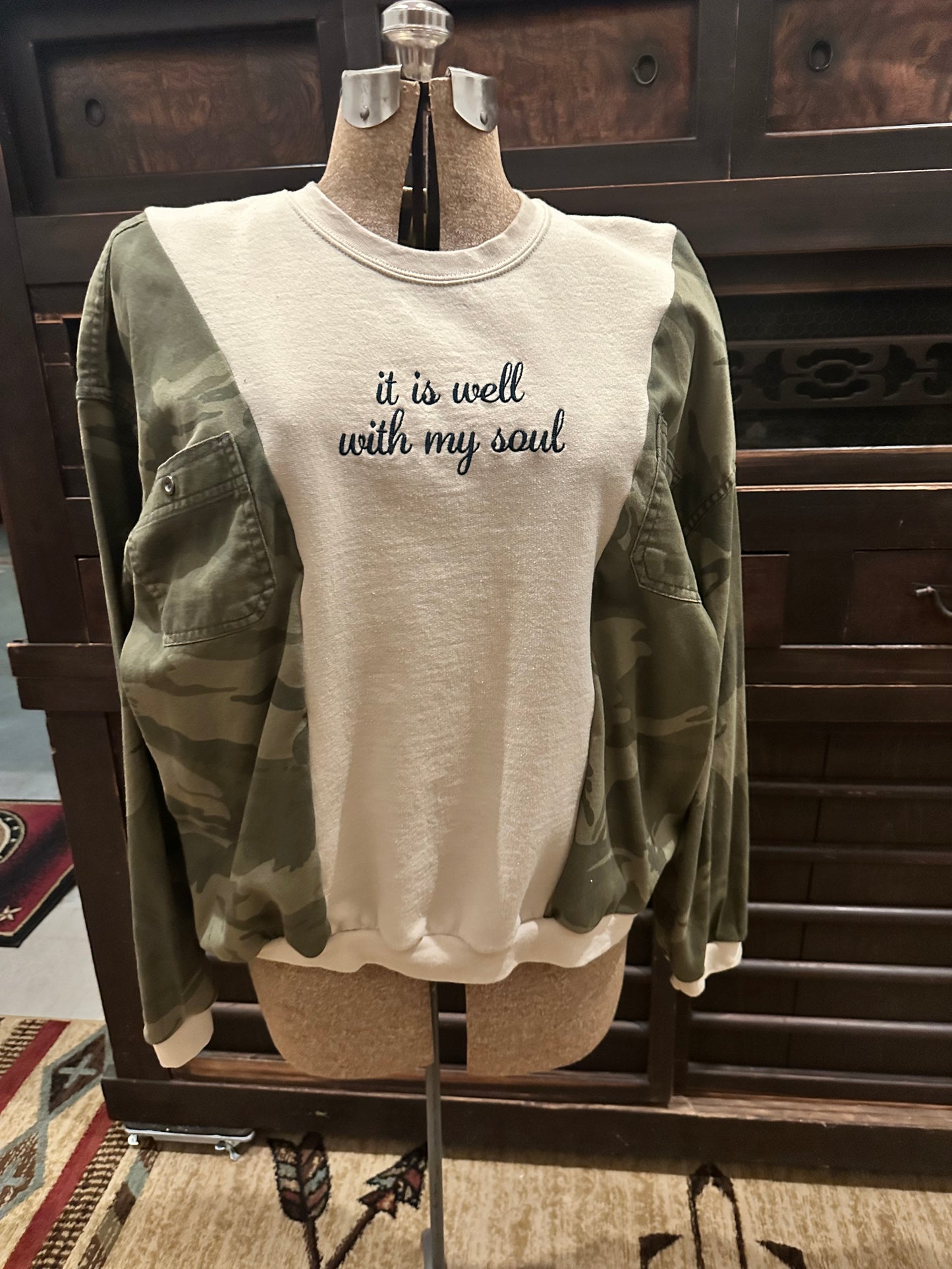 It Is Well With My Soul Camo Sweatshirt