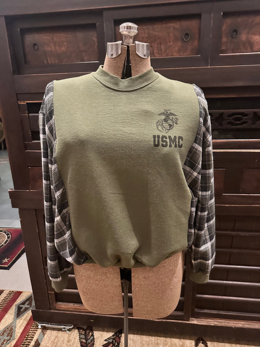 USMC Flannel Sweatshirt