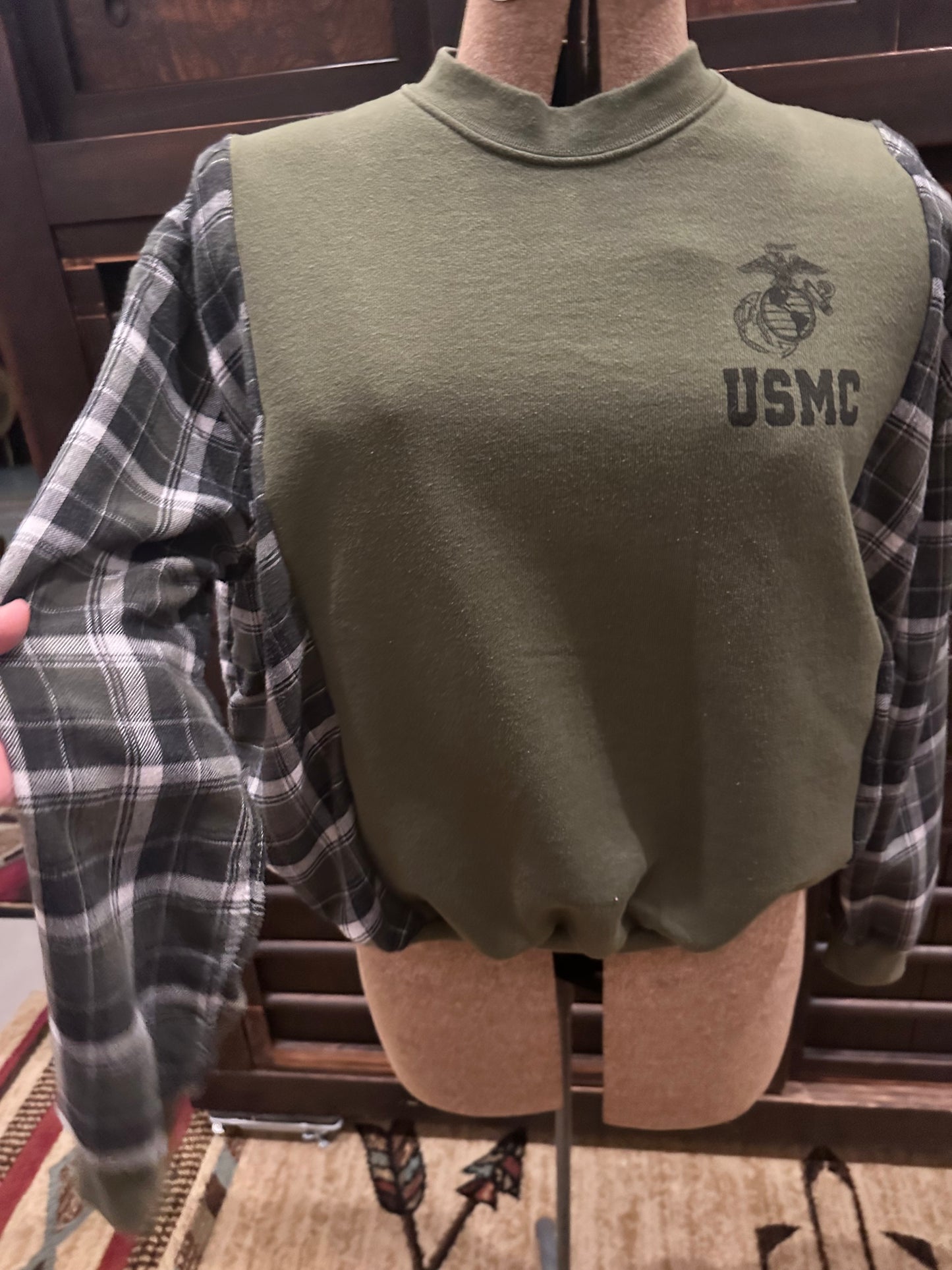 USMC Flannel Sweatshirt