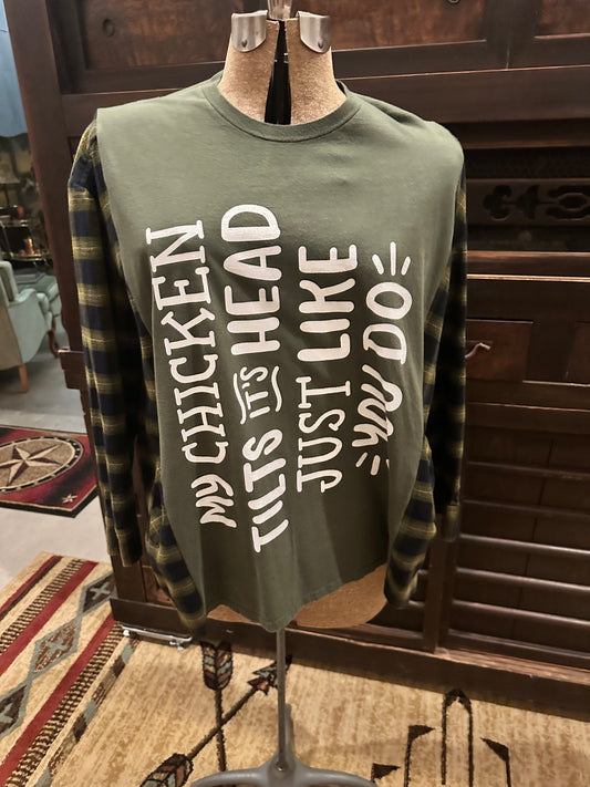 Flannel Tee My Chicken